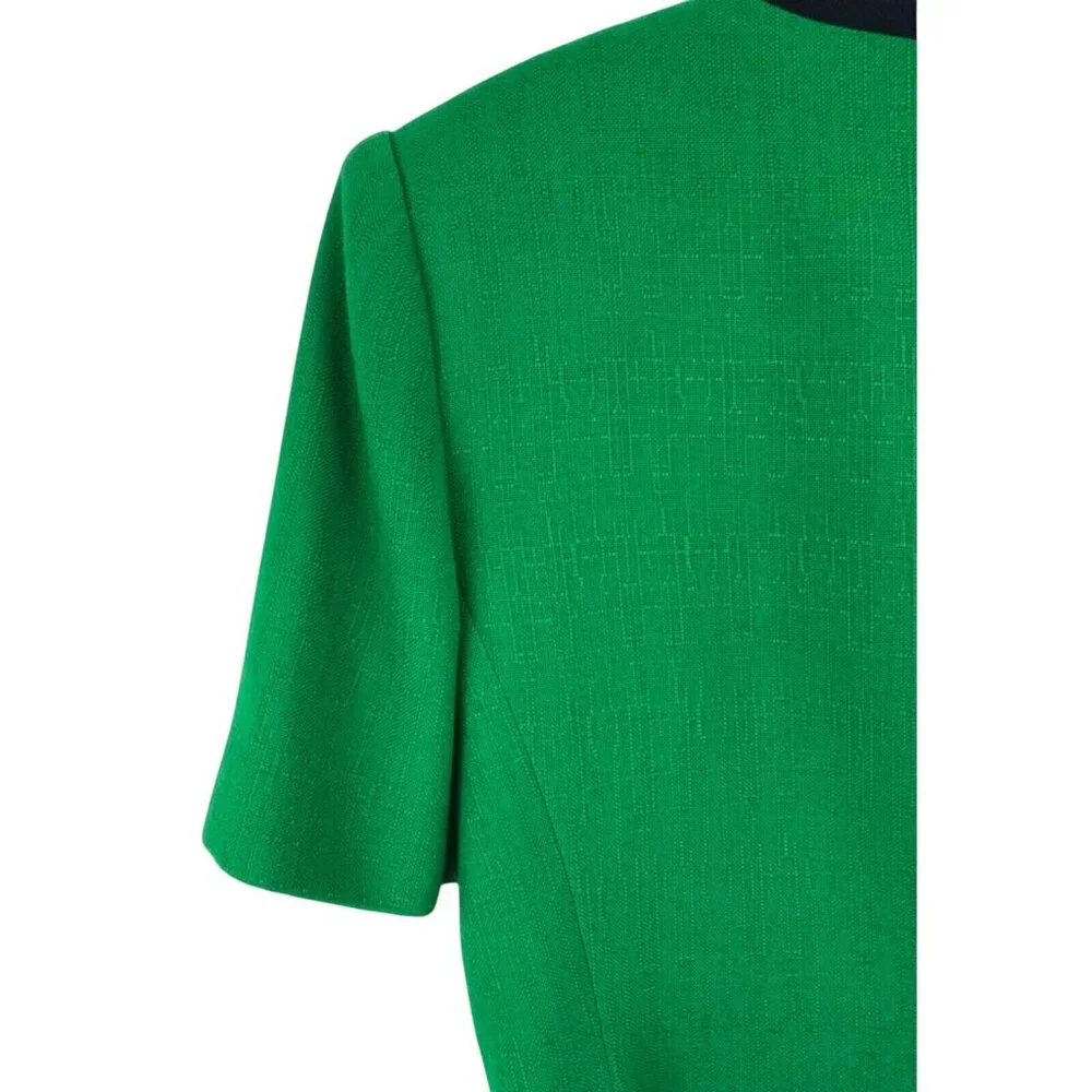 Kasper Skirt Suit 2 Piece Set Womens Size Petite 6P Green/Navy Blue - Picture 11 of 16